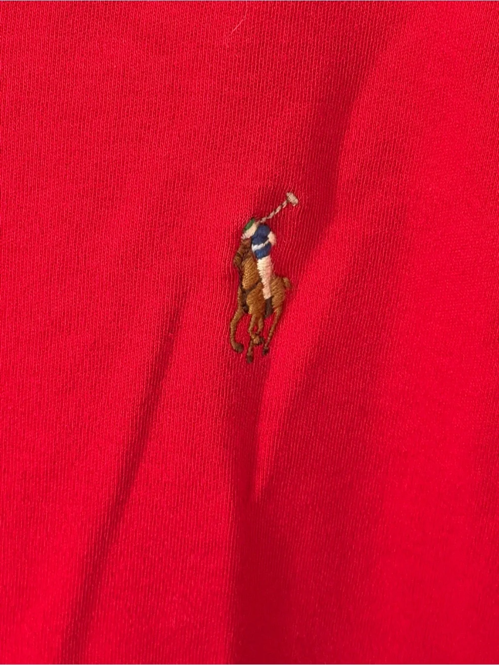 Ralph Lauren Men's Red Polo Shirt with Embroidered Pony